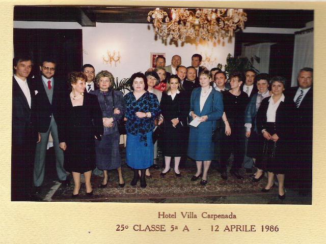 Hotel Villa Carpenada 25 Classe 5^A - 12 aprile 1986