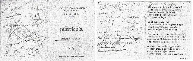 matricola 5^A 67-68